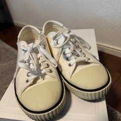 CELINE ローカットスニーカー WHT キャンバス LK1210 24㎝　 スニーカー　セリーヌ　 靴 ホワイトの画像