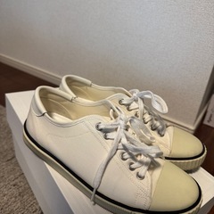 CELINE ローカットスニーカー WHT キャンバス LK1210 24㎝　 スニーカー　セリーヌ　 靴 ホワイトの画像