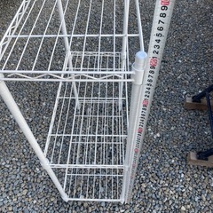 ホワイト　金属製ラック　棚　収納　3段ラック　白の画像