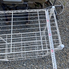 ホワイト　金属製ラック　棚　収納　3段ラック　白の画像