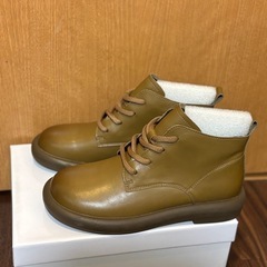 新品　値下げ不可 カーキ [MIDIRO] ブーツ ジッパー ブ...