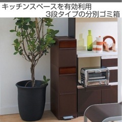 ダストボックス　3段　木目調の画像