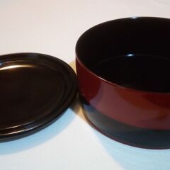 蓋付き寿司桶 5個 直径約14cm 中古の画像
