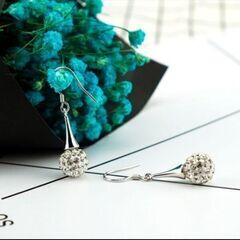 ≒j→→→m43-3/刻印/クリスタルフープピアスC＊Bの画像