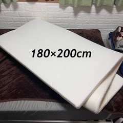 180×200cm セミダブル　マットレやや硬め　ホワイト　一枚...