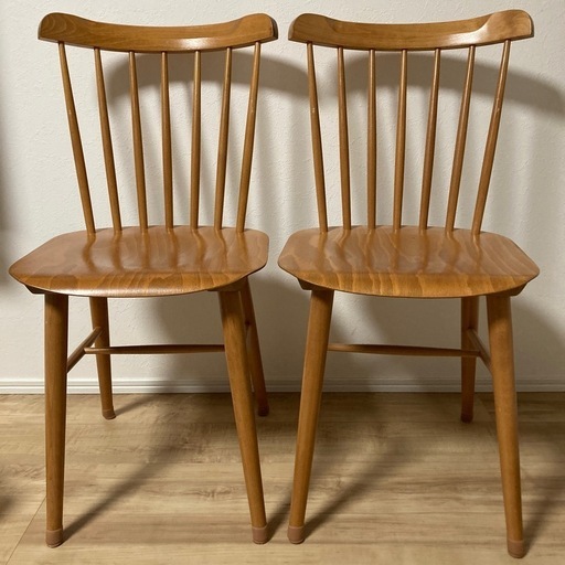 4月末まで投稿]unico ダイニングチェア 2脚