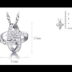 j→→→m43-3/チェーン無し/刻印/ブリリアントカットスクリューアーチペンダントネックレスC＊Bの画像