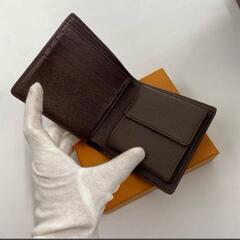  LOUIS VUITTON ルイヴィトン ダミエ二つ折り 財布 ウォレット レディース メンズ【極美品】の画像