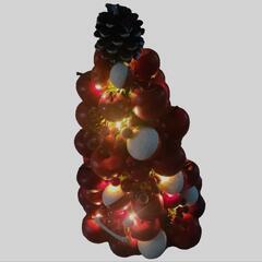 クリスマスツリー 赤いリンゴ LED付きFrancfranc 約33cmの画像