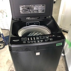 NO 997 🌈福岡市内配送設置無料✨🌈ハイセンス 5．5kg全自動洗濯機 keyword マットブラック HW-G55E7KK 2021年の画像