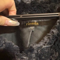 リエンダ rienda ファーコート コート 黒 ブラックMサイズの画像