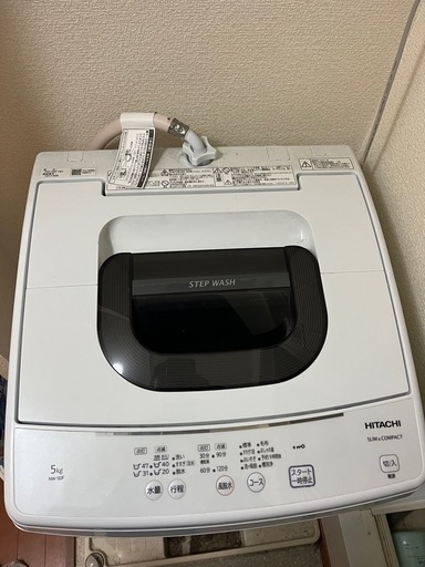 定価45000円 HITACHI 縦型洗濯機 5kg ステンレス槽
