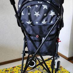 ベビーカー B型 軽量 ネイビー ★柄 トイザらスの画像