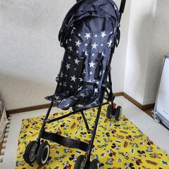 ベビーカー B型 軽量 ネイビー ★柄 トイザらスの画像