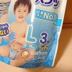 【Lサイズ:9-14kg】水遊びパンツ オムツ プール 男の子 3枚入 moony ムーニーの画像