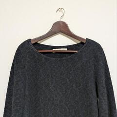 【美品】Beauty and Youth　ニット　ワンピース　ブークレ　ネイビーの画像