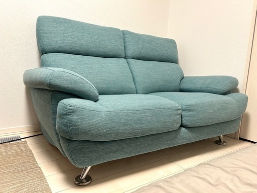 【値下げ】ソファー 2人掛け 布張りソファニトリ