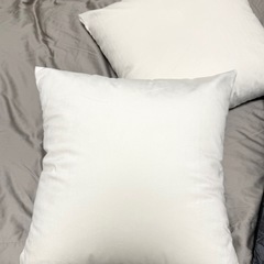 新品クッション3個(白とグレー)の画像