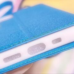 iPhone12 
新品未使用
手帳型ケース
ブルーの画像