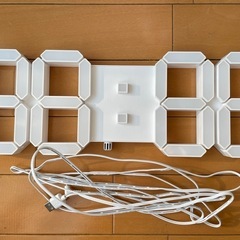 USB接続 デジタル 置き時計＆掛け時計 ホワイト IKEA N...