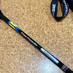 カーボン トレッキング ポール ティップ新品 アンチショック付き 登山 ハイキング ノルディックウォーキングの画像