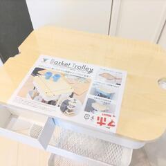 キッチンワゴン　3段　天板付きの画像