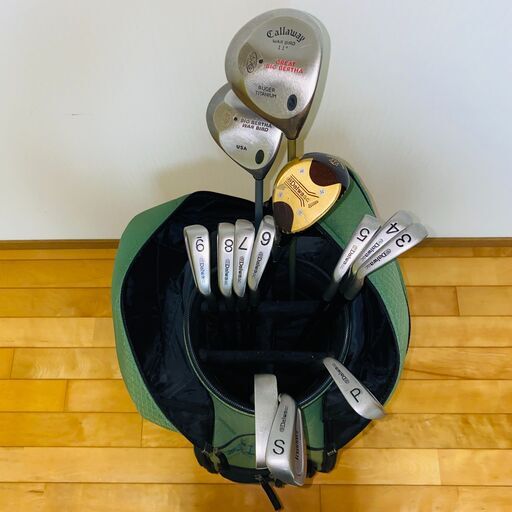 ゴルフセット Veri☆zon キャディーバッグ Callaway BIG BERTHA WAR BIRD ドライバー 1番 11° ウッド3番 Daiwa G.C. GRAPHITE HEAD ウッド 4番 Daiwa G.C. アイアン Trypower  MARK of PREGISION 3番 4番 5番 6番 7番 8番 9番 ウェッジ ピッチング サンド Daiwa G.X. パター TESTED & APPROVED Washington
