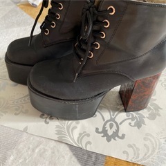 ヨースケ yosuke べっ甲柄ヒール ブーツ 厚底の画像