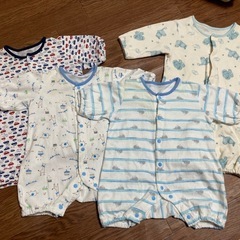 男の子　新生児　短肌着・長肌着5枚セット　カバーオール3枚　50〜60の画像