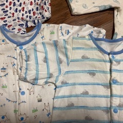 男の子　新生児　短肌着・長肌着5枚セット　カバーオール3枚　50〜60の画像