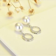 j→→→m43-3/大粒パールアーチピアスC＊Bの画像