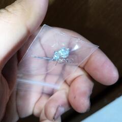 j→→→m43-3/刻印/CZダイヤモンドオープンハートピアスの画像