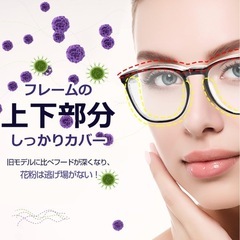 新品未使用　花粉症予防　メガネ　曇らない　の画像