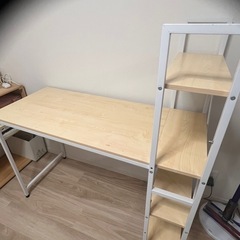 棚付きの机