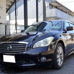 車検満タン フーガハイブリッド レーダークルーズ 自動ブレーキ HDDナビ フルセグTV Bluetooth バックモニター インテリキー 黒本革シート エアシート BOSE HID ETCの画像