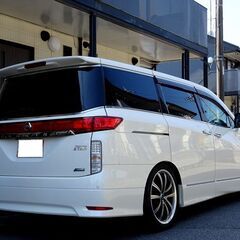 車検満タン エルグランド HDDナビ フルセグTV Bluetooth フリップダウンモニター アラウンビューモニター 両側パワスラ インテリキー サンルーフ フルエアロ 20インチAW HID ETCの画像