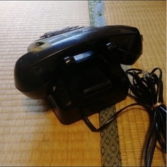 黒電話レトロ電話機の画像
