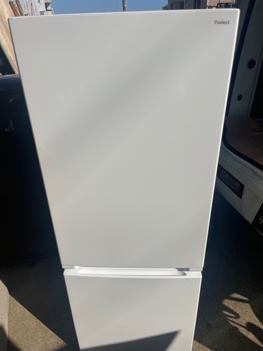 【美品】2023年製 冷凍冷蔵庫 156Lヤマダセレクト 2ドアノンフロンYRZ-F15J
