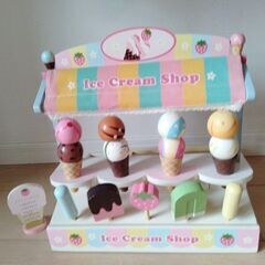 美品　マザーガーデン 野イチゴ　アイスクリーム ショップ 木製 ...