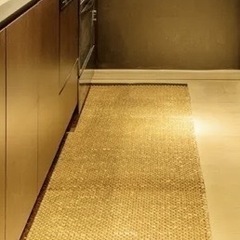 タイで購入したナチュラルジュートのキッチンラグ
