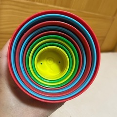 わんわん　うーたん　いないいないばぁ　コップであそば　知育玩具　積み重ねカップ　赤ちゃん　子ども　おもちゃ　色合わせ　スタッキングカップの画像