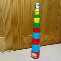 わんわん　うーたん　いないいないばぁ　コップであそば　知育玩具　積み重ねカップ　赤ちゃん　子ども　おもちゃ　色合わせ　スタッキングカップの画像