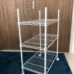 キャスター付きスチール収納ラック