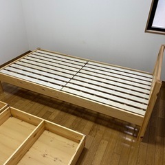 無印良品　ベッドフレーム　引き出し付き