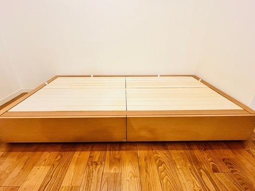 【廃盤品】無印良品 収納ベッド セミダブル オーク材 ※ 直接引渡しも可能 廃盤品】無印良品 収納ベッド セミダブル オーク材 ※ 直接引渡しも可能