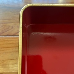 重箱　8寸二段重　黒内朱の画像