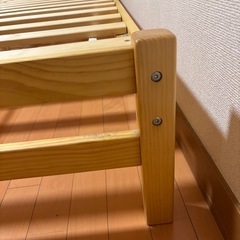 すのこダブルベッドフレームの画像