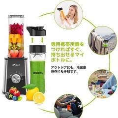 美品　ミキサー スムージー 氷も砕ける ハイパワー ジューサー 600ml　大容量の画像