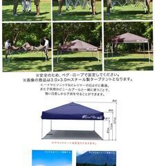 美品タープテント2mm×2mm、ウエイト5kg×4個他セット
