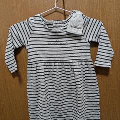 110サイズBEBE 長袖ワンピース